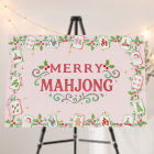 Christmas Merry Mahjong Party Welcome Sign