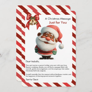 Christmas Message Card from Santa for Children