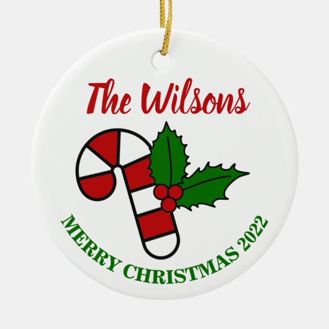Christmas Message Family Ornament (Front)