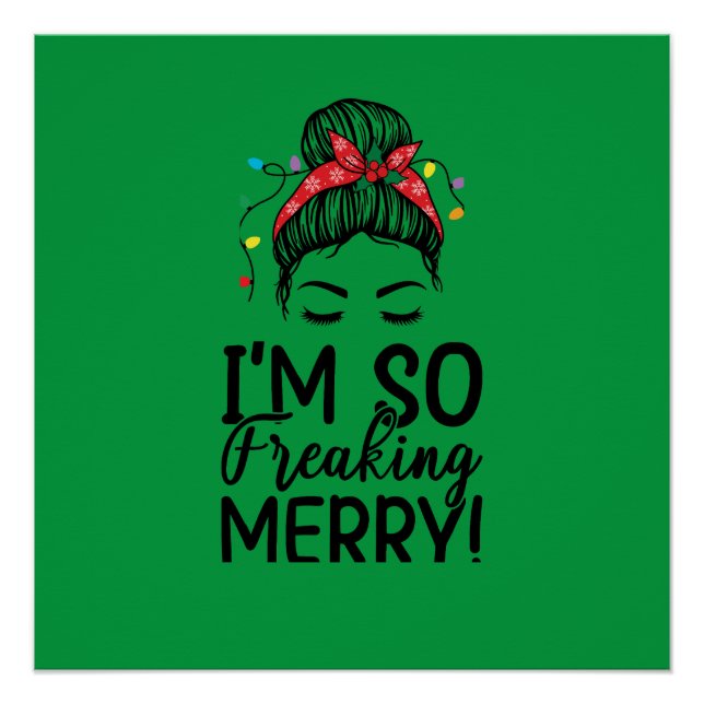 Christmas Messy Bun Poster (Front)