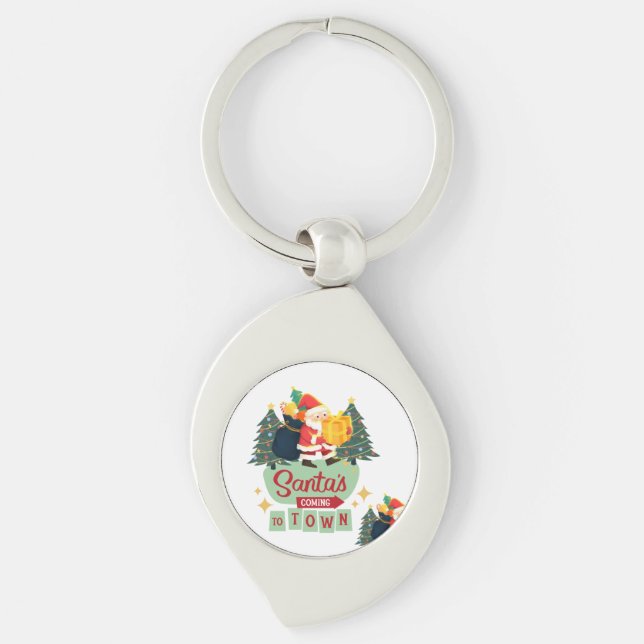 Christmas Metal Keychain (Front)