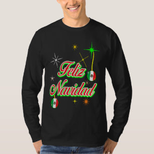 Christmas Mexico Flag  Feliz Navidad Men Women Kid T-Shirt
