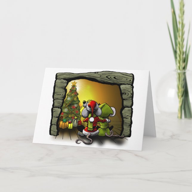 Christmas mice holiday card (Front)