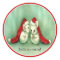 Christmas Mice with Red Santa Hats Sticker