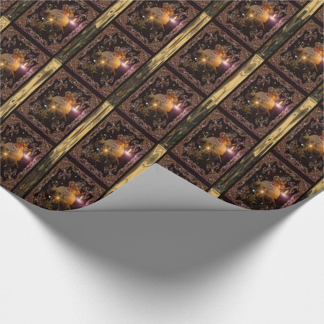 Christmas micro St. Nicholas Victorian Wrapping Paper (Corner)