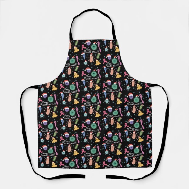 Christmas Microbiology Science Teacher Microbe Apron (Front)