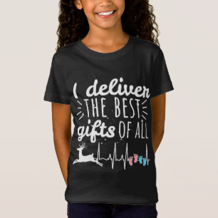 Christmas Midwife Doula Labour Nurse Festive Gift  T-Shirt