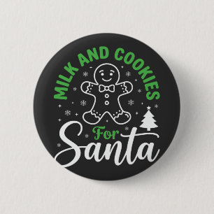 Christmas Milk and Cookies for Santa 6 Cm Round Badge
