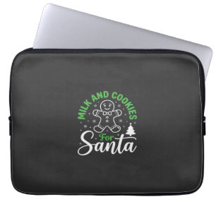 Christmas Milk and Cookies for Santa Laptop Sleeve