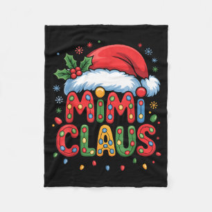 Christmas Mimi Claus Holiday Cheer Family Season H Fleece Blanket