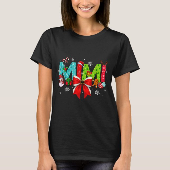 Christmas Mimi Coquette Bow Mimi Christmas  T-Shirt (Front)