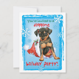 Christmas Min Pin Invitation