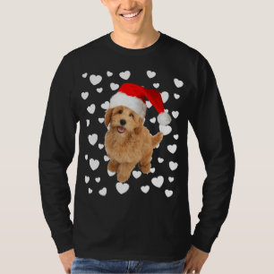Christmas Mini Golden Doodle Santa Hat Holidays Do T-Shirt