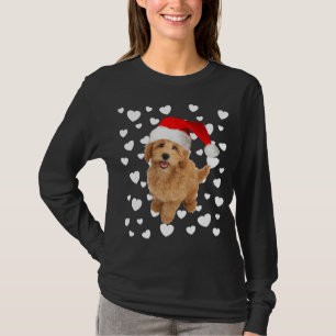 Christmas Mini Golden Doodle Santa Hat Holidays Do T-Shirt