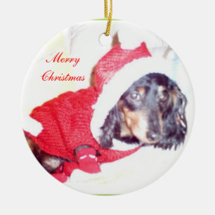 Christmas Miniature Dashcund Ornaments - Elf
