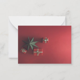 Christmas minimalist paper art Flat Note Card