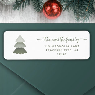 Christmas minimalist Pine Tree Sage green