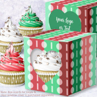 Christmas MinimalistStriped-Red Green Heart Window