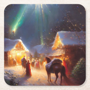Christmas Miracle 3 Square Paper Coaster