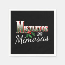 CHRISTMAS MISTLETOE AND MIMOSAS PAPER DECOUPAGE