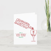 Christmas Mistletoe and Wine | Elegant Script