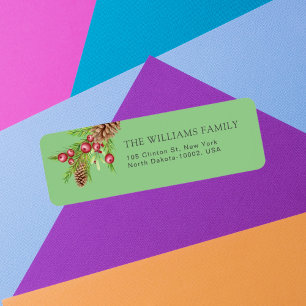 Christmas Mistletoe Custom Family Name Green