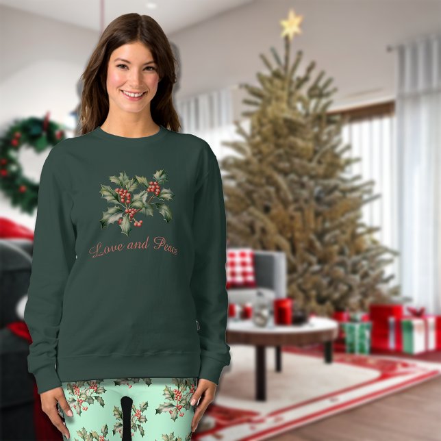 Christmas Mistletoe Custom Message Women Sweatshirt (Creator Uploaded)