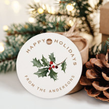 Christmas Mistletoe Family Name Gift