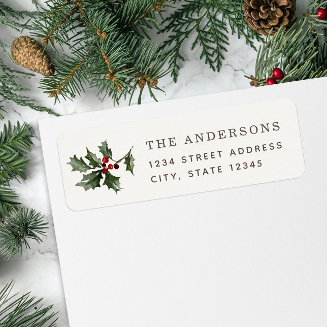 Christmas Mistletoe Family Name Return Address (Creator Uploaded)