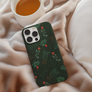 Christmas Mistletoe Festive Dark Green Holiday
