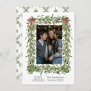 Christmas Mistletoe Trellis Photo  Holiday Card