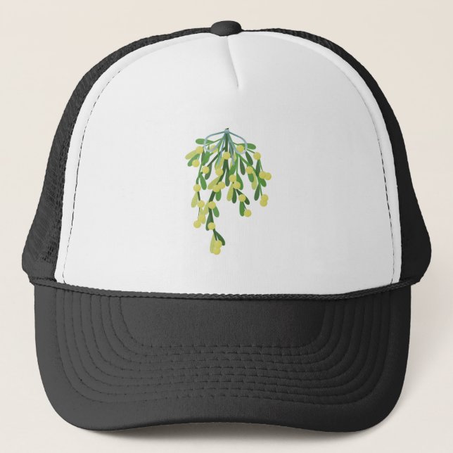 Christmas mistletoe trucker hat (Front)