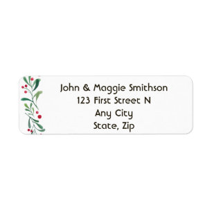 Christmas Mistletoe Watercolor Border