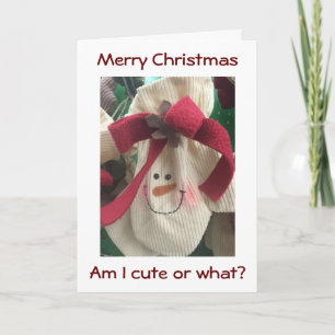 CHRISTMAS MITTEN FLIRTS AT CHRISTMAS-CUTE CARD