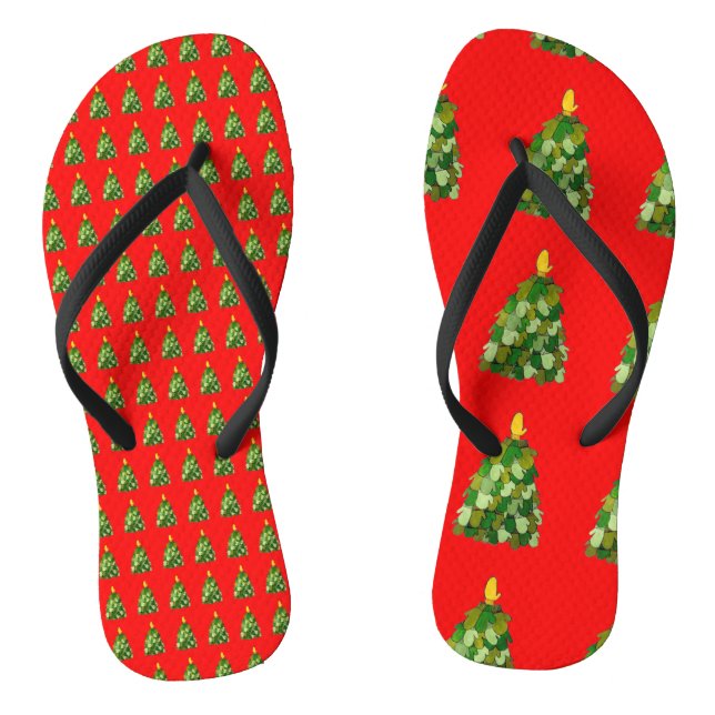 Christmas Mitten Tree Flip Flop (Footbed)