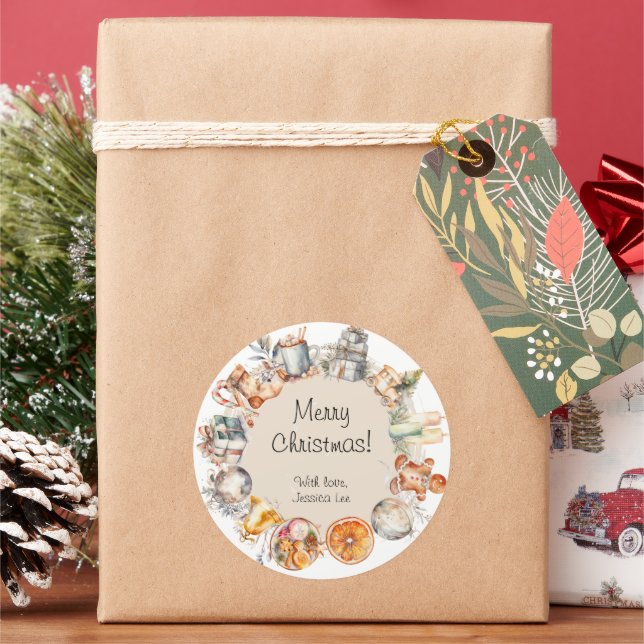 Christmas Mix Element Gift Sticker (Holiday)