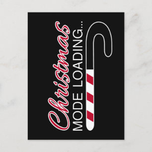 Christmas Mode Loading - X Mas Candy Cane Load Bar Postcard