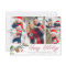 Christmas Modern 5 PHOTO Collage Greeting Holiday