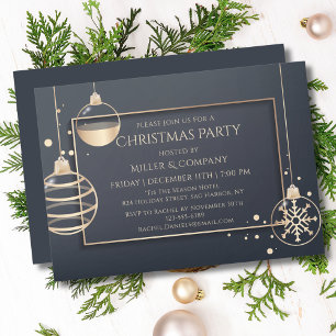 Christmas Modern Chic Corporate Christmas Party Invitation