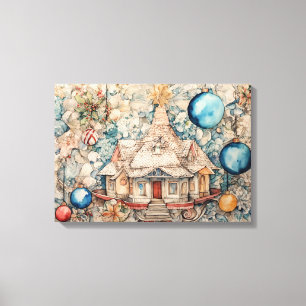 Christmas Modern Colorful Wrapped Art Canvas Print