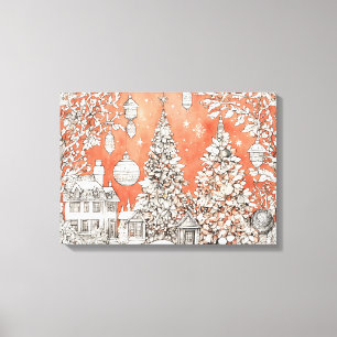 Christmas Modern Colorful Wrapped Art Canvas Print