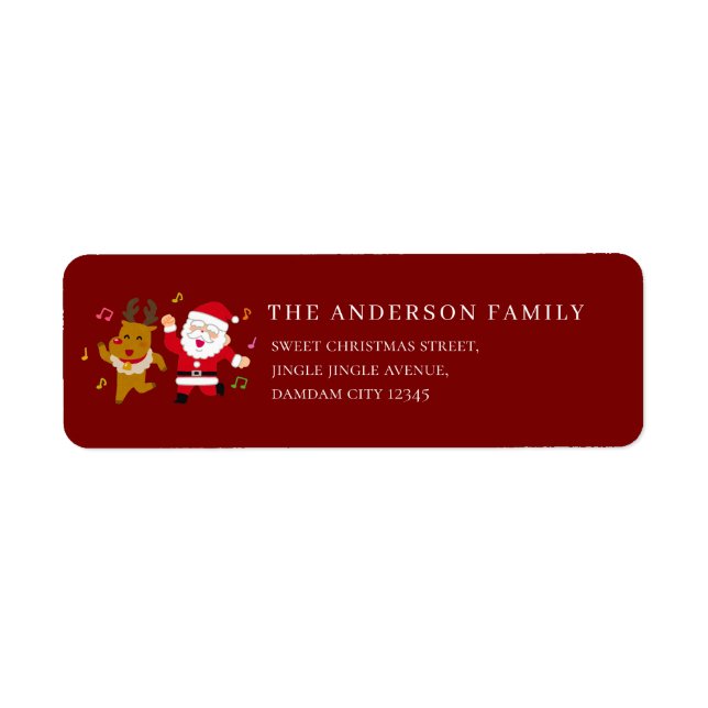Christmas Modern Funny Simple Return Address (Front)
