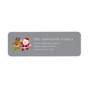 Christmas Modern Funny Simple Return Address