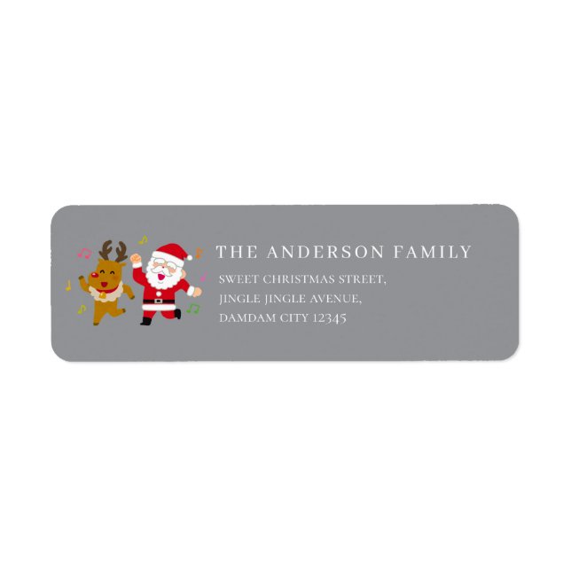 Christmas Modern Funny Simple Return Address (Front)