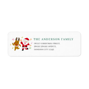 Christmas Modern Funny Simple Return Address