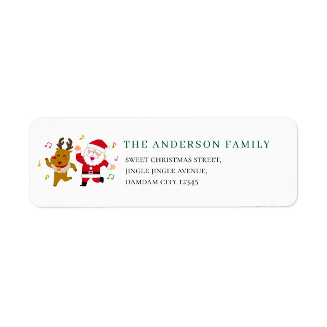 Christmas Modern Funny Simple Return Address (Front)