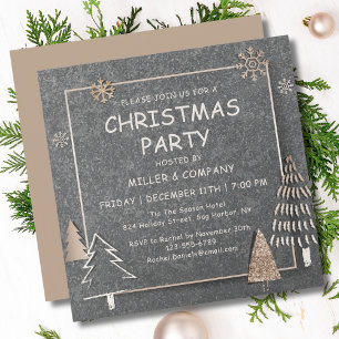 Christmas Modern Holiday Corporate Christmas Party Invitation
