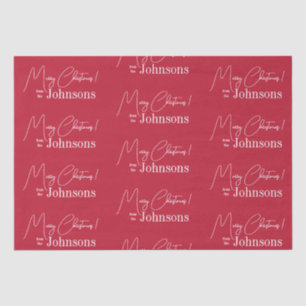Christmas Modern Merry Christmas Family Red Tissue Paper