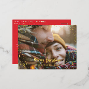 Christmas modern minimal photo star foil holiday