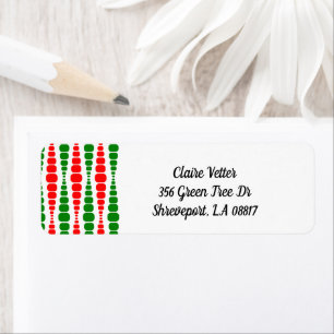 Christmas Modern Rectangles Label